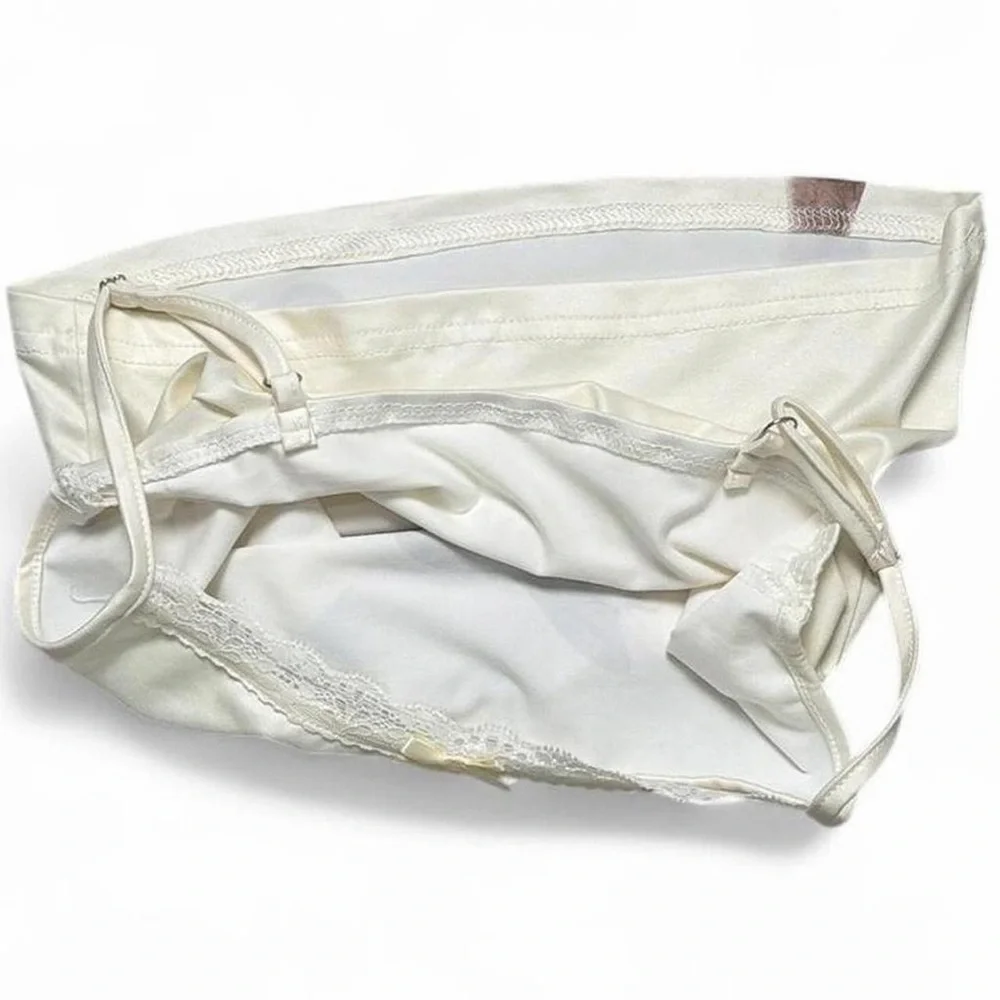 Y2K Coquette Deer Graphic Lace Bow Cami XS Cottage Tank Brandy Melville Style - Picture 8 of 8